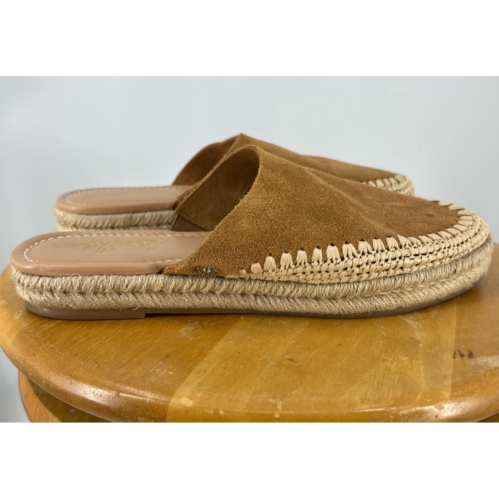Sam Edelman Austin Espadrille Mule Slide Shoes  Cow Suede Leather 8 - Picture 2 of 11